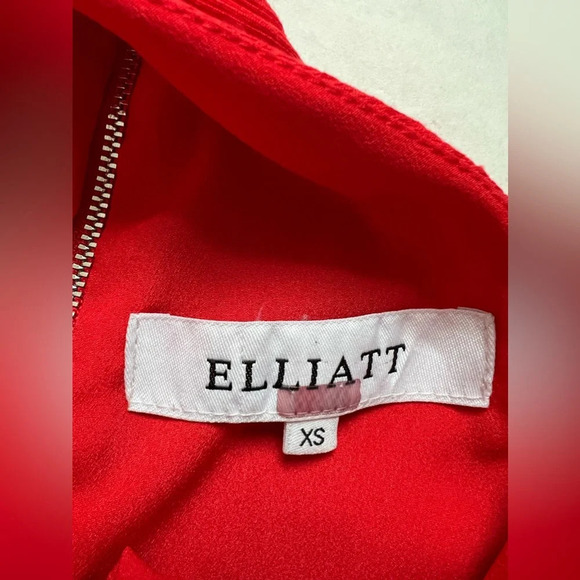 Elliatt Felice Asymmetric Halter Neck Sleeveless Dress Red Size XS  Ruffle - Picture 9 of 10